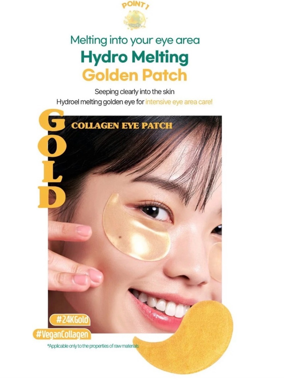 BringGreen Gold Collagen Eye Patch Korean Beauty 60 CT Brand New Unopened Box - Picture 3 of 3